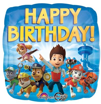 Mylar Balloon - Birthday Paw Patrol
