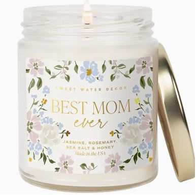 Floral Best Mom Ever 9 oz Soy Candle