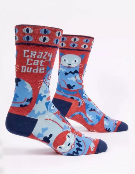 Crazy Cat Dude Sock