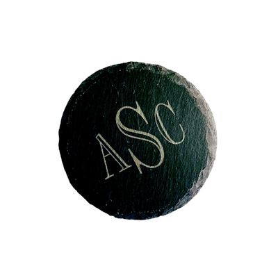 Personalized Slate Coasters - Round - Set of 4