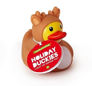 Christmas Light Up Rubber Duckie - Reindeer