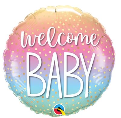18" Welcome Baby Confetti Dots