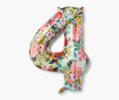 Garden Party Numbered Foil Balloon (4)
