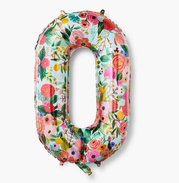 Garden Party Numbered Foil Balloon (0)