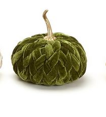 Braided Plush Pumpkin - Large Green