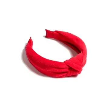Terry Knotted Headband - Red