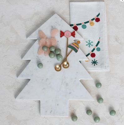 Marble Tree Shaped Cheese/Cutting Board