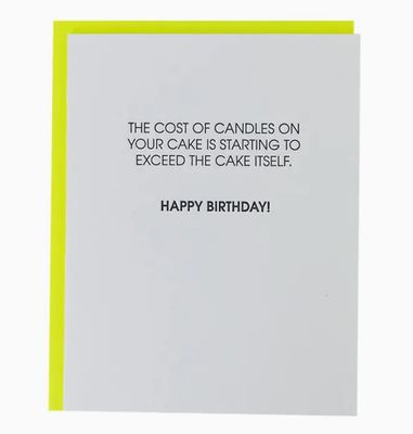 Cost of Candles Card
