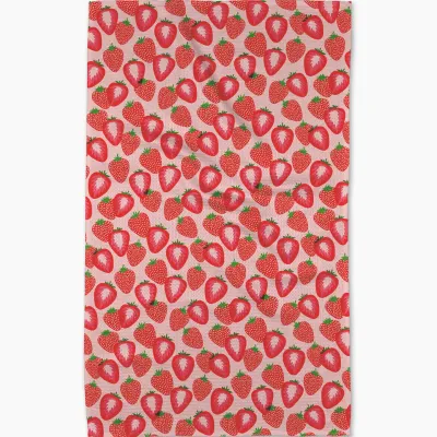 So Many Strawberries Tea Towel