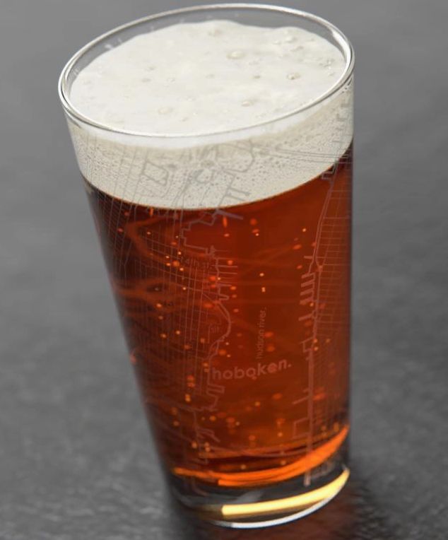 Hoboken, NJ Map Pint Glass