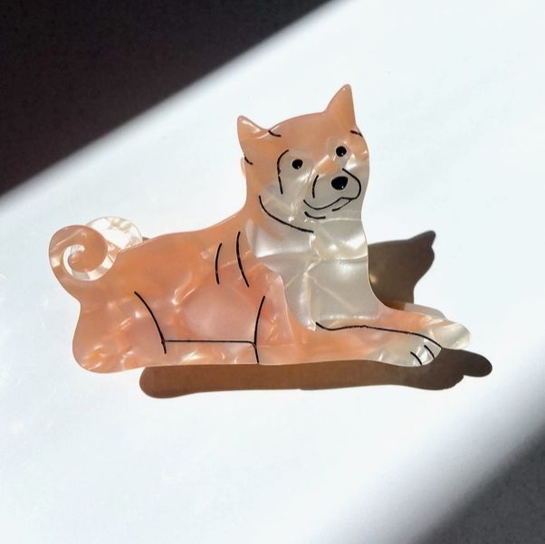 Hand-painted Shiba Inu Dog Breed Claw Hair Clip