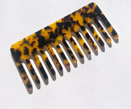 Wide Tooth Acetate Hair Comb | Eco-Friendly  Tortoise