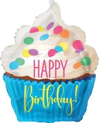 28" Birthday Cupcake Balloon