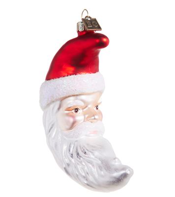 Crescent Moon Santa Ornament