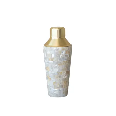 Mother of Pearl Inlaid Cocktail Shaker