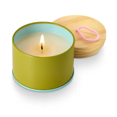Summer Grass Colorblock Tin Candle