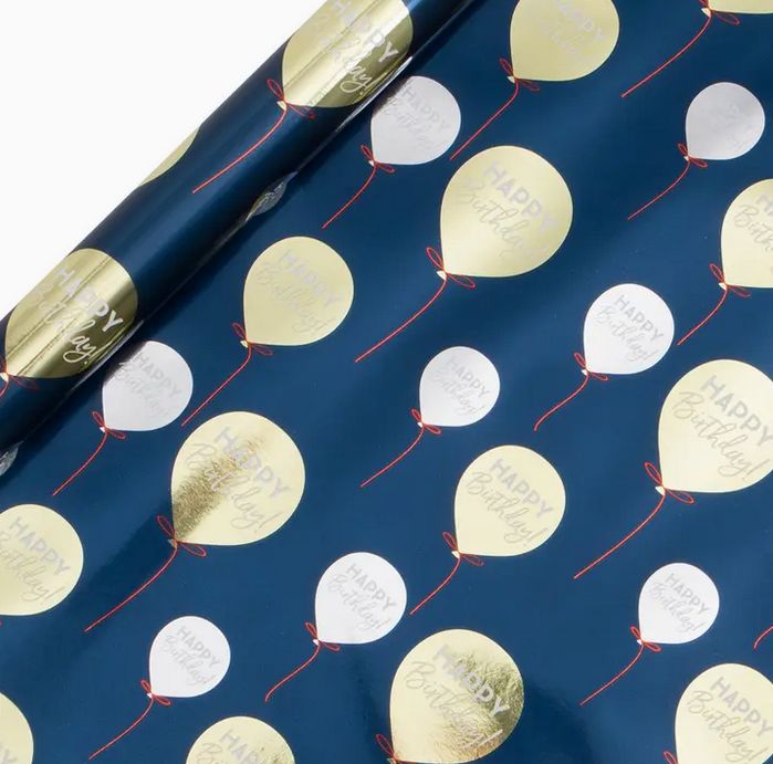 Blue/Gold Wrapping Paper