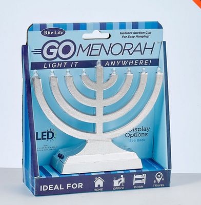 "Go Menorah " Light It Anywhere, Silverplated