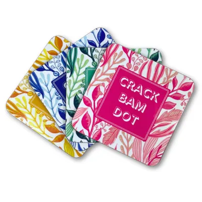 Colorful Mahjong Coasters - Set of 4