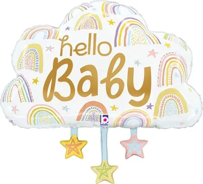 28" Hello Baby Cloud Balloon