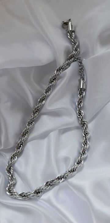 Esmeralda - 8mm Rope Chain - Silver