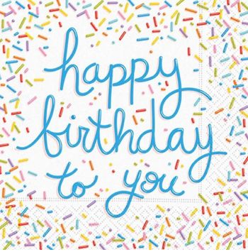 Birthday Sprinkles Napkin-Luncheon