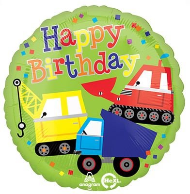 Birthday Trucks Balloon 18"