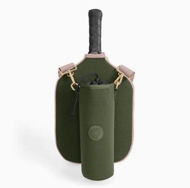 Clip-on Water Bottle Holder for Pickle Ball- Hunter Green