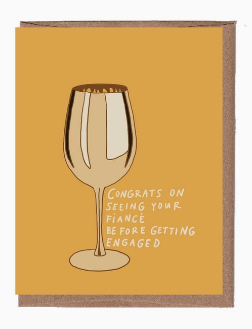 Love Is Blind Engagement Greeting Card