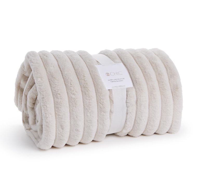 Faux Fur Throw White