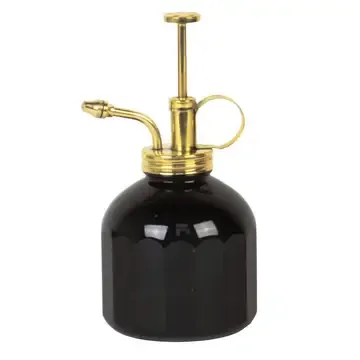 Black Glass &amp; Brass Plant Mister