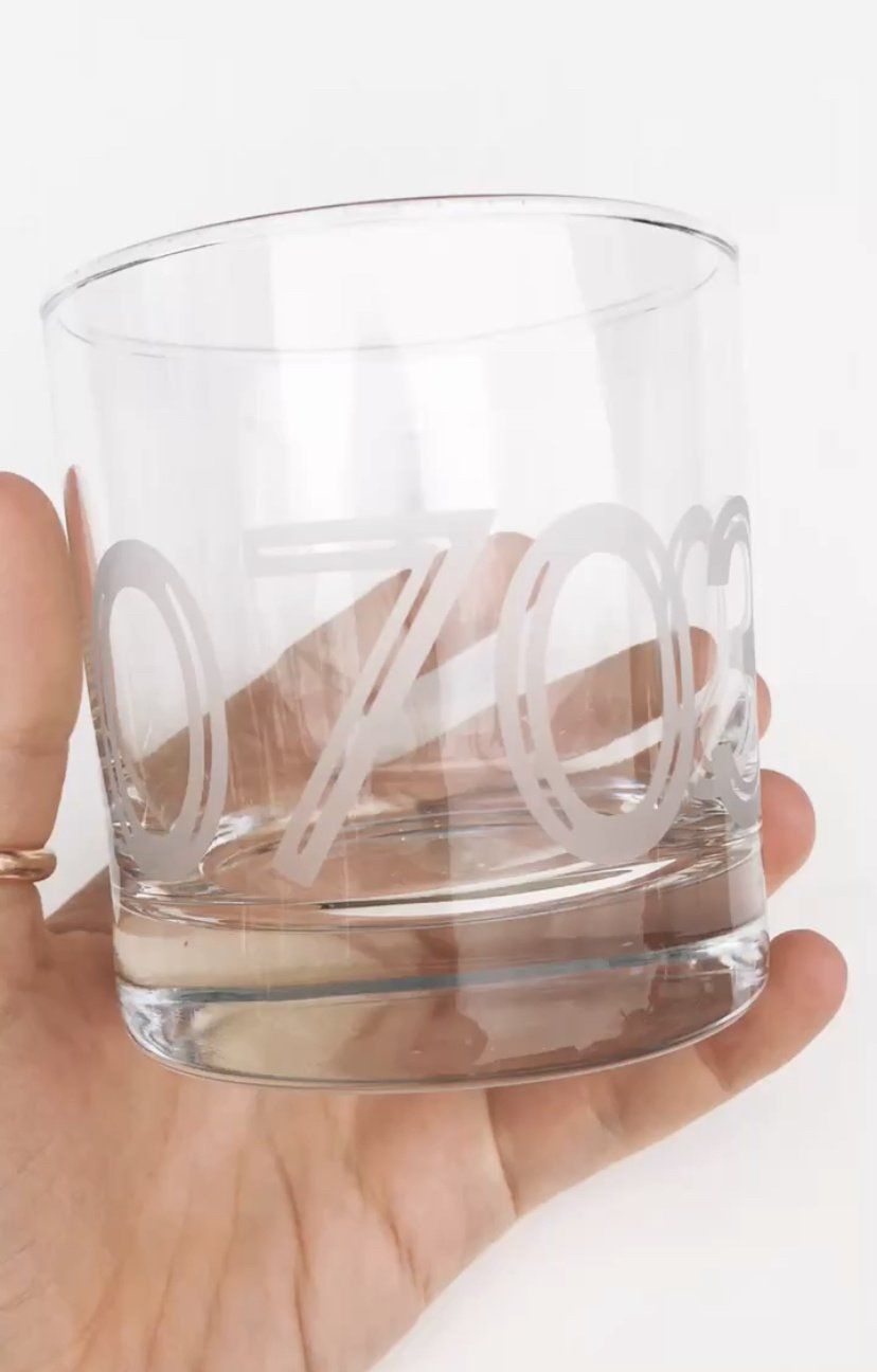 07030 Etched Whiskey Glass