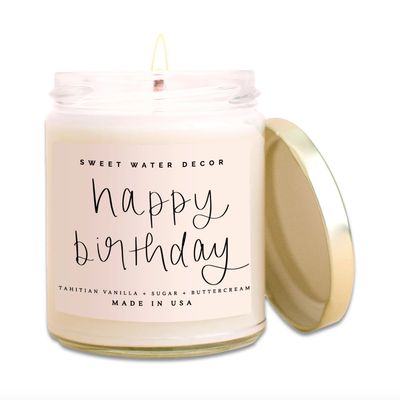 Happy Birthday Clear Jar 9 oz Candle