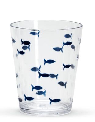 Blue Fish Acrylic Drinking Glass- Tumbler