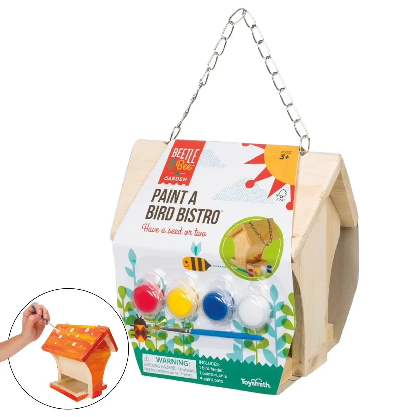 Toysmith Beetle &amp; Bee Paint A Bird Bistro