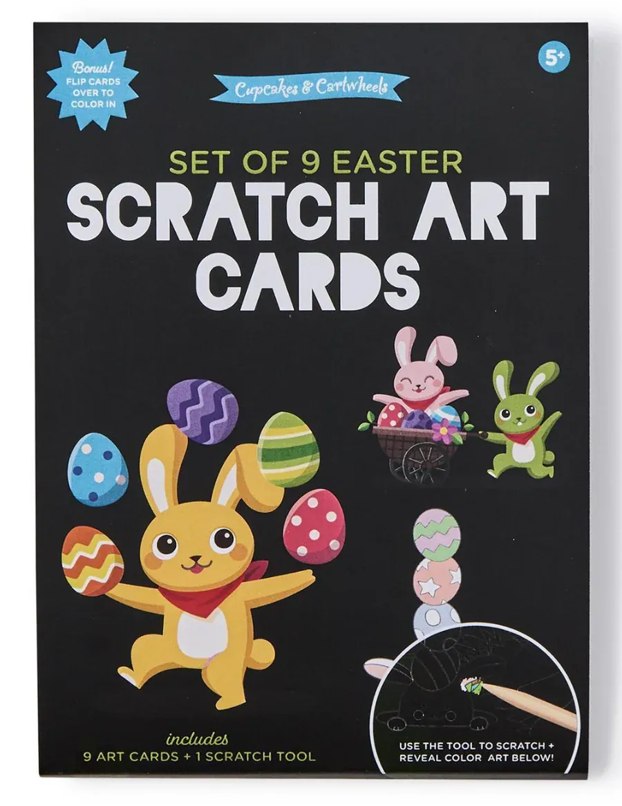 Easter Design Scratch and Coloring Cards Kit