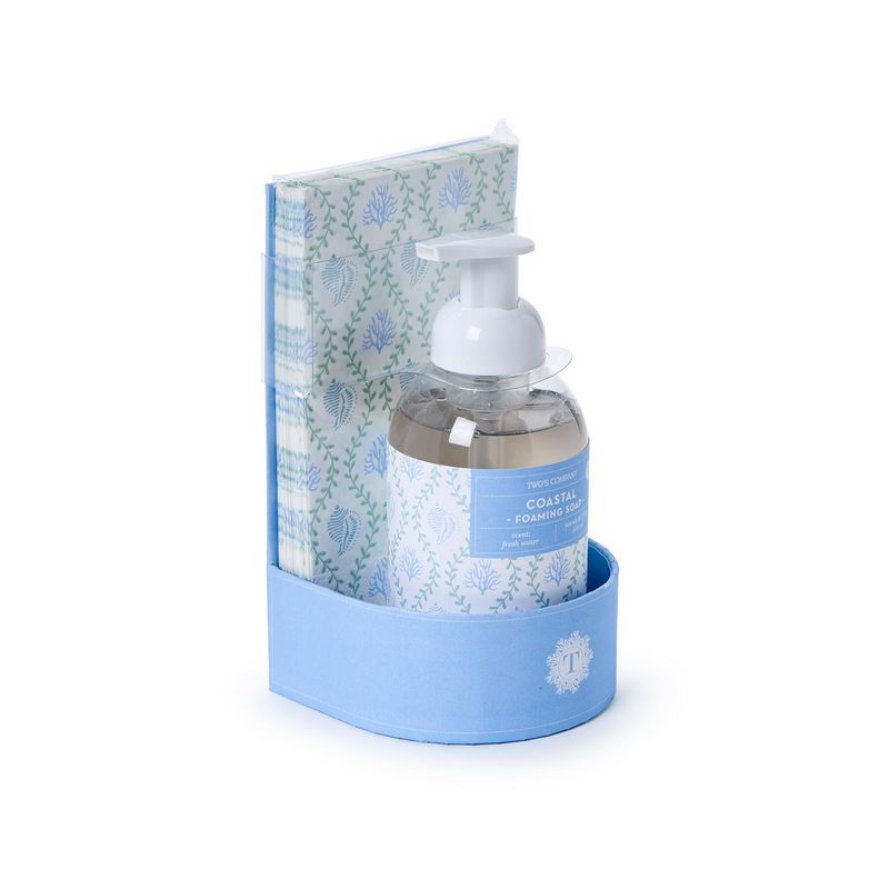 Coral Fresh Scented Foaming Soap w/20 Pc Guest Towels