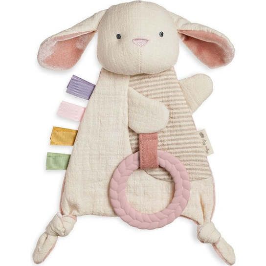 Bitzy Crinkle Sensory Toy with Teether-  Bunny