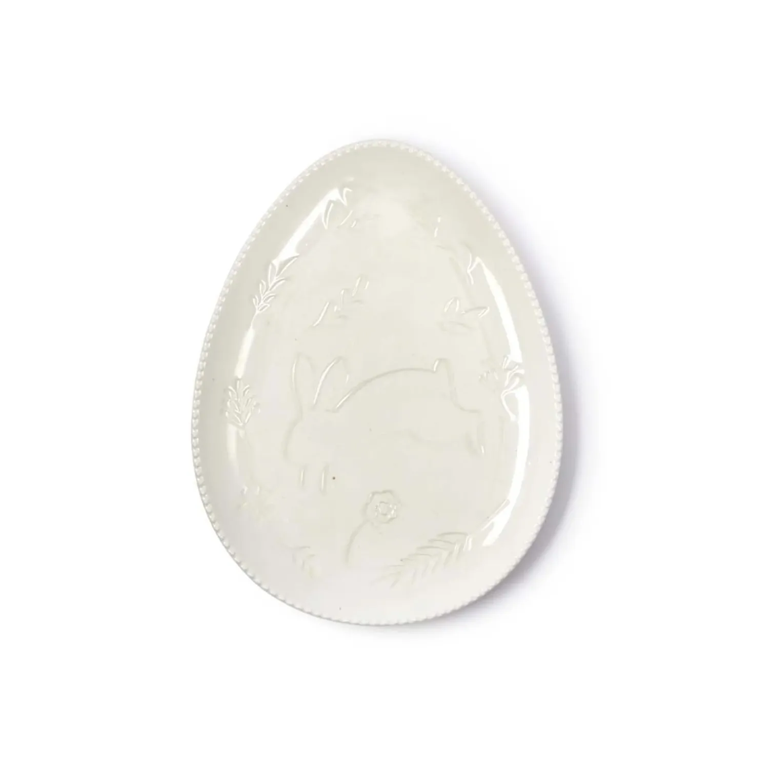 Egg Serving Platter with Embossed Pattern