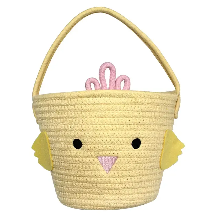 Yellow Chick Rope Gift Basket Kids Gift
