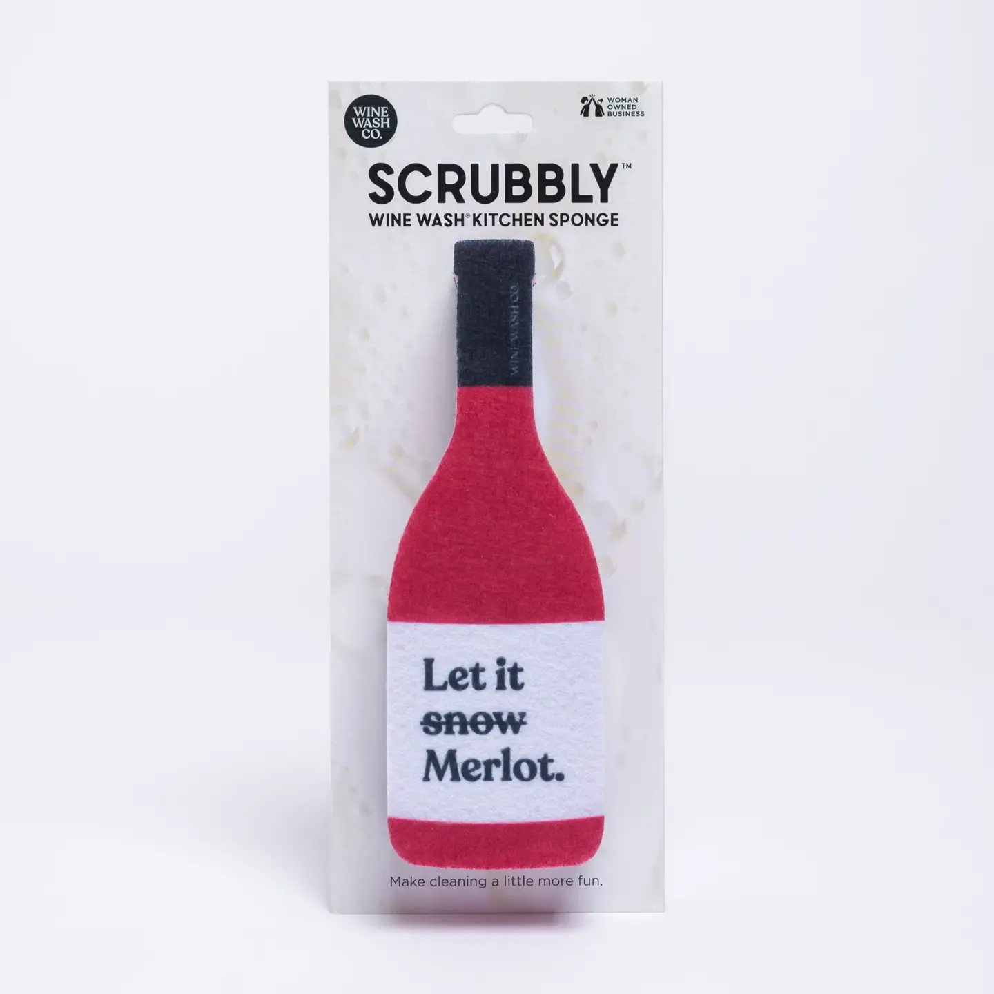 Holiday Scrubbly Sponge - Let It Merlot