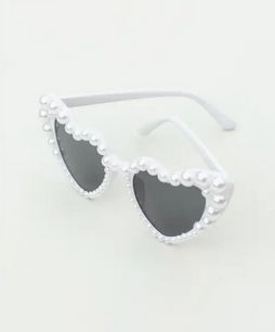 Pearl Heart Bride Sunglasses