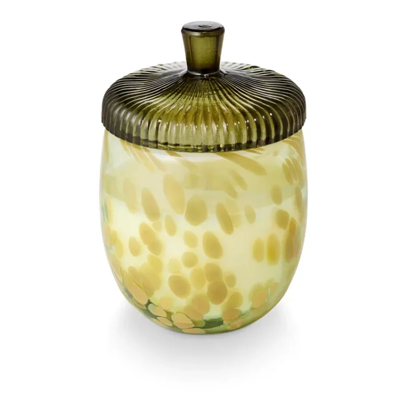 Glass Acorn Candle