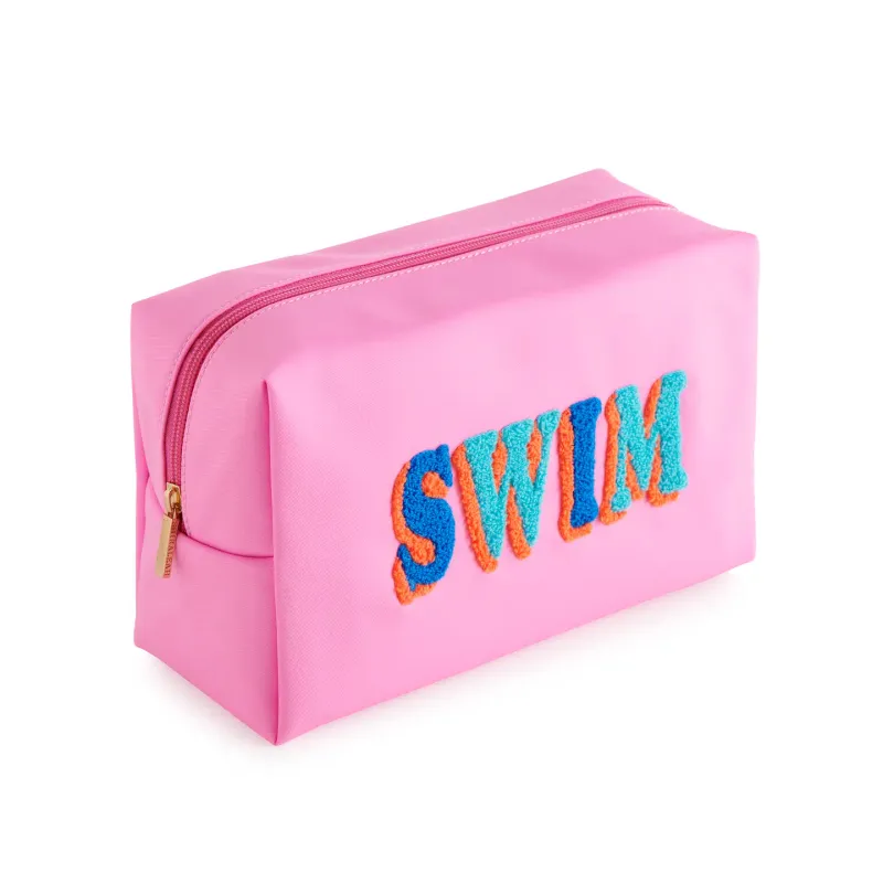 "Swim" Large Zip Pouch