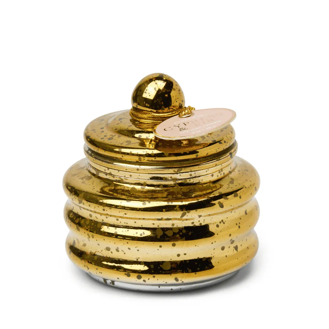 Mercury Beam 3oz Glass Candle -, Style: Gold/Cypress &amp; Fir