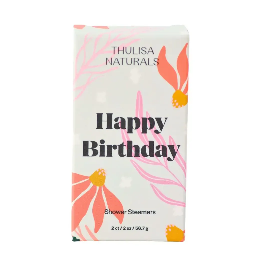 Happy Birthday Shower Steamers | Lavender Geranium