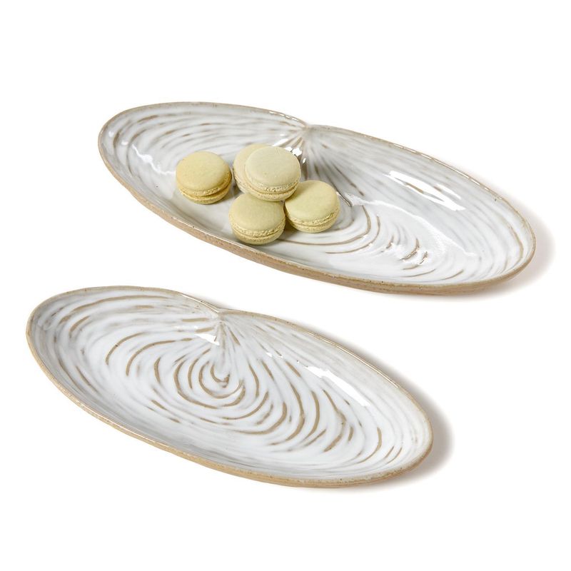 Artisanal Reactive Glaze Shell Tidbit Dish (Lg)
