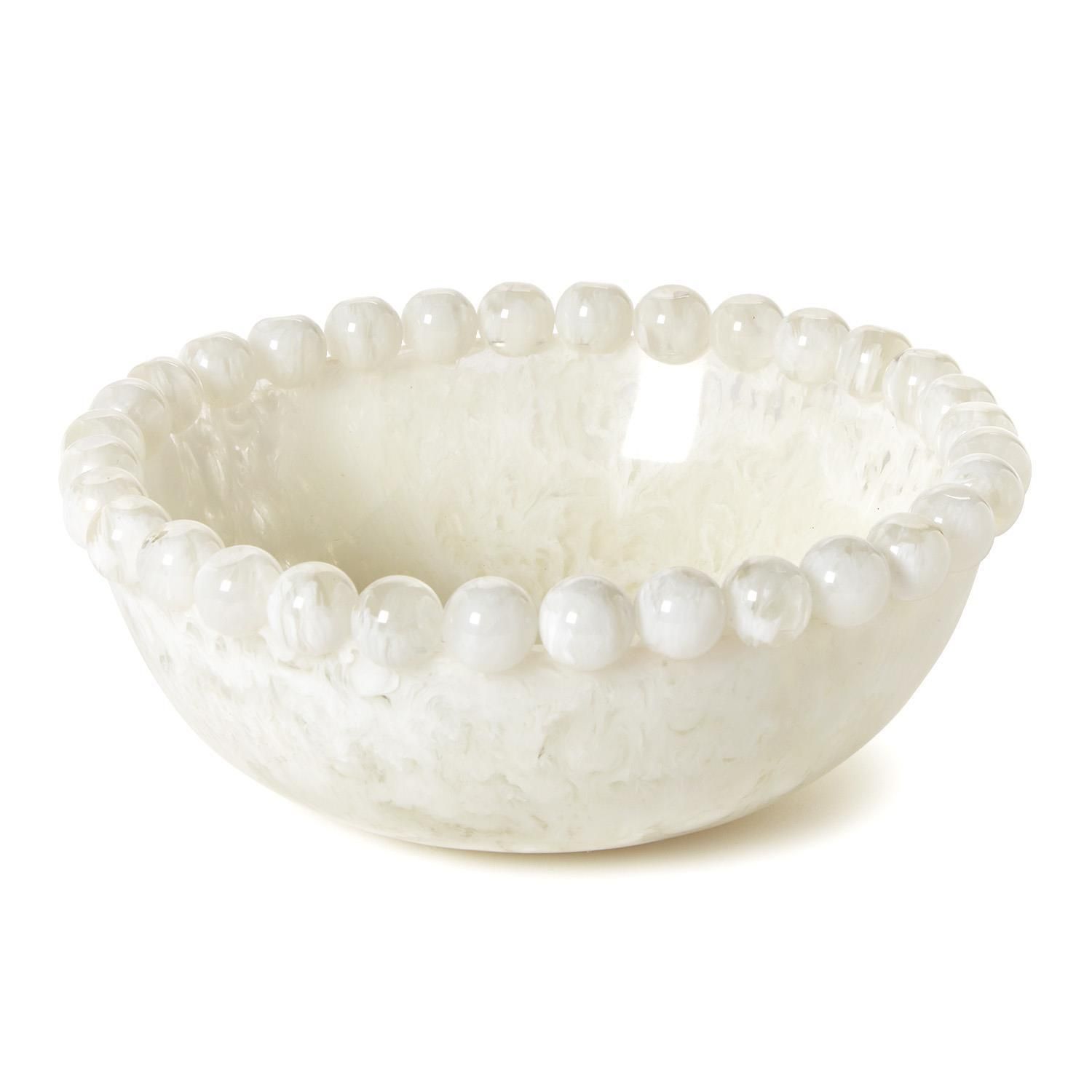 Modern Pop White Beaded Rim Bowl