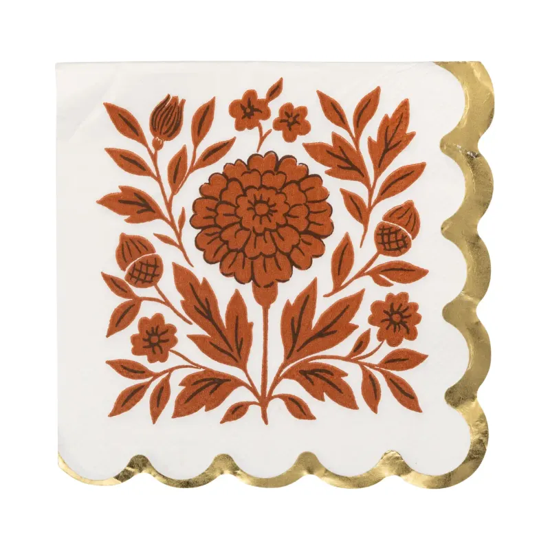 Fall Floral Guest Napkin