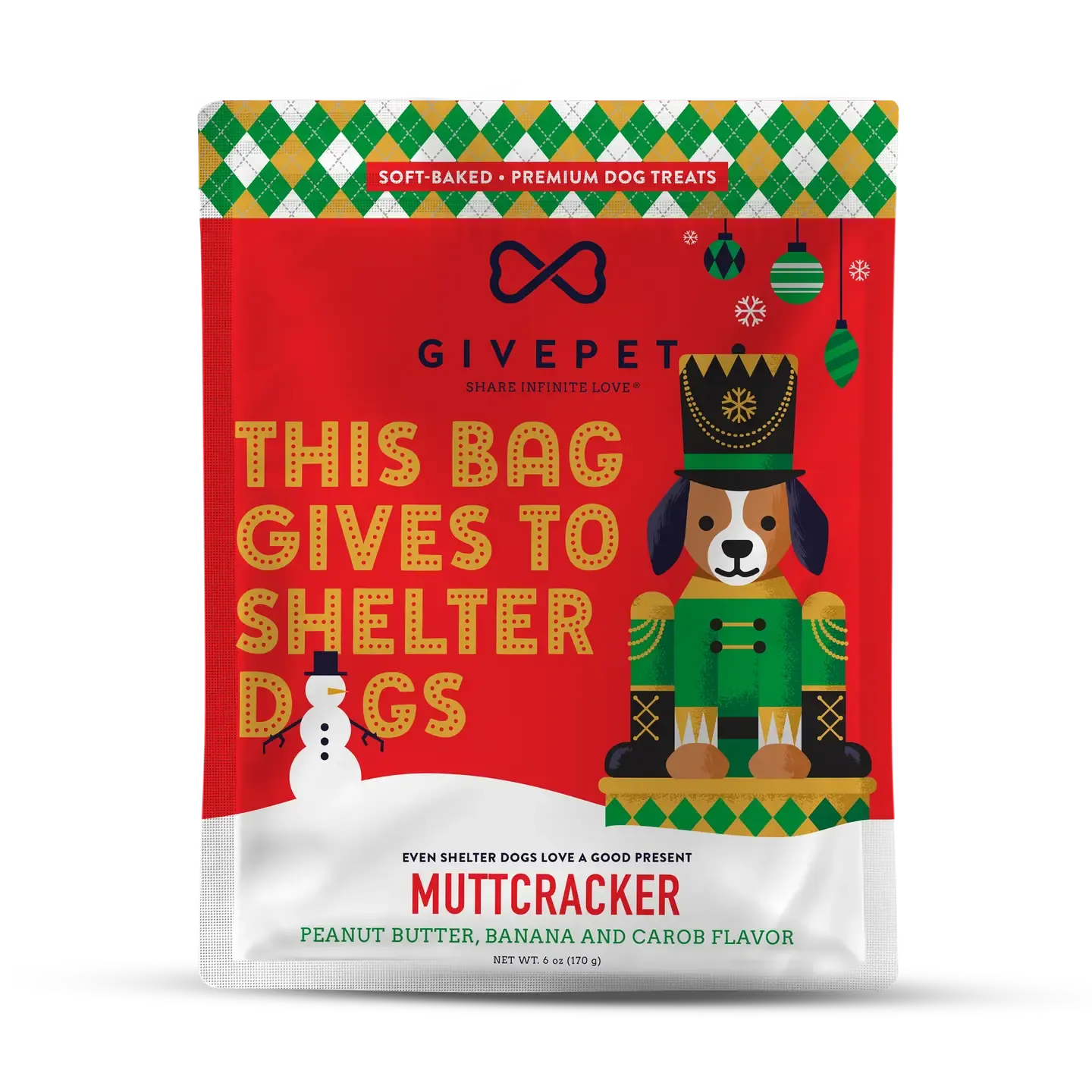 Muttcracker Soft-Baked  Treats - 6oz Bag